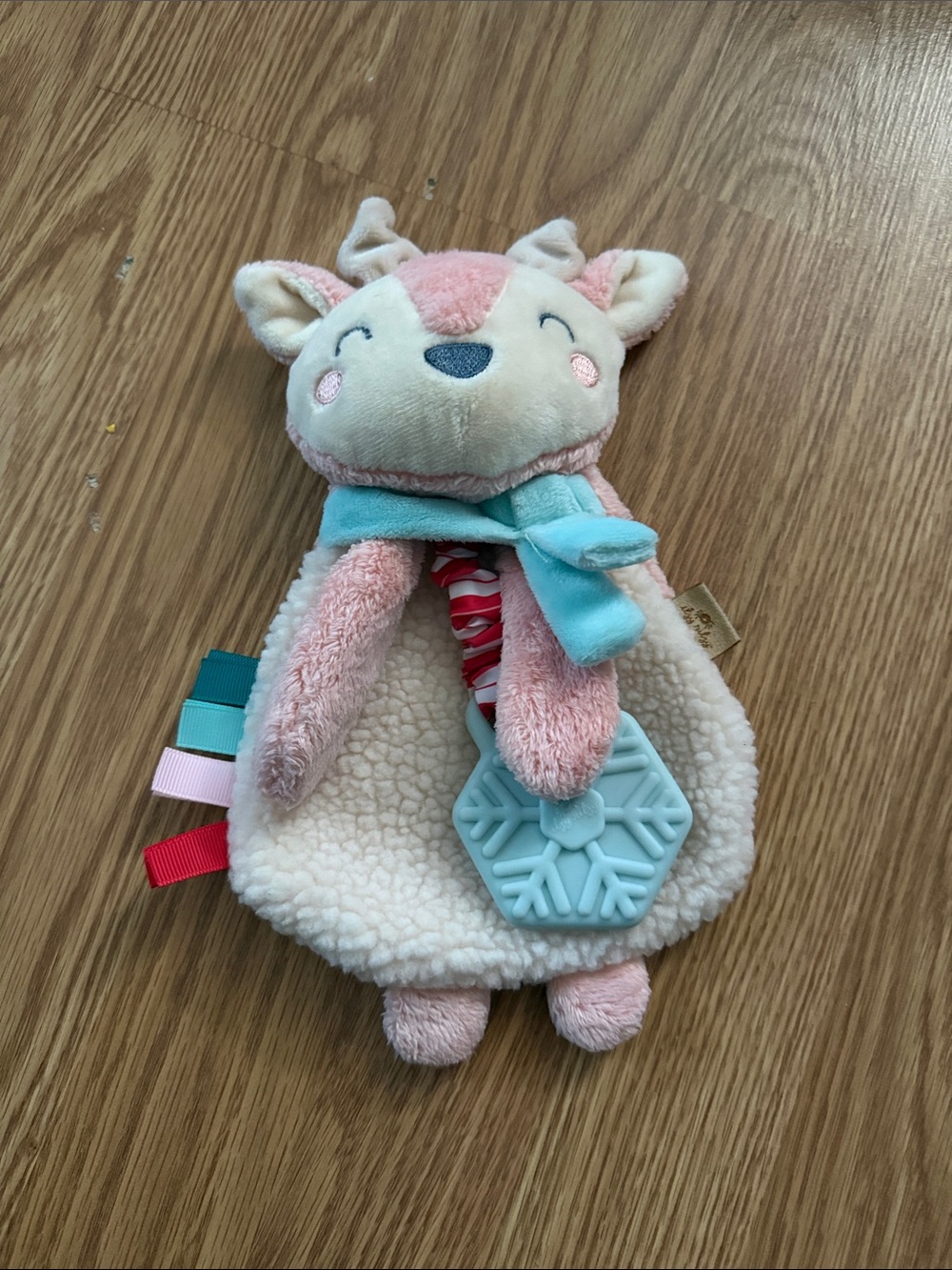 Plush Deer Teether Comforter with Blue Teether - Itzy Ritzy